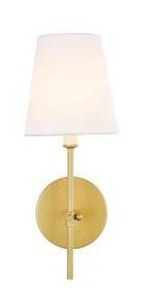 lot 18460 image: Living District Mel 15 Inch Wall Sconce With Linen Shade