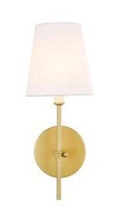 lot 18461 image: Living District Mel 15 Inch Wall Sconce With Linen Shade