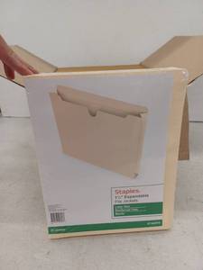 lot 18462 image: Staples 1.5in Expandable File Jackets Letter Size Manila, 150 Folders