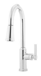 lot 18469 image: Proflo PFXCM1M214 1.8 Gpm Single Handle Kitchen Faucet, Polished Chrome