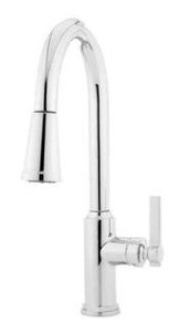 lot 18485 image: Proflo PFXCM1M214 1.8 Gpm Single Handle Kitchen Faucet, Polished Chrome