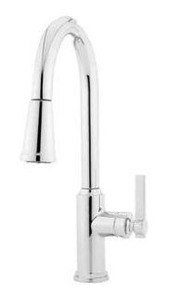 lot 18486 image: Proflo PFXCM1M214 1.8 Gpm Single Handle Kitchen Faucet, Polished Chrome