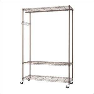 lot 18493 image: Trinity Mobile Garment Rack Bronze Anthracite TBFPRA-2707