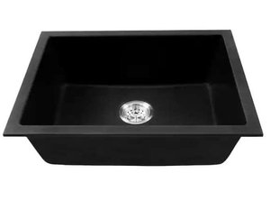 lot 18502 image: Glacier Bay 22 in. Undermount Single Bowl Black Quartz Composite Kitchen Sink