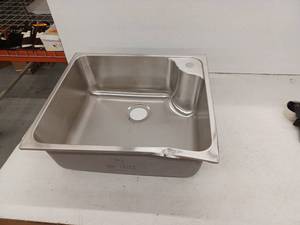 lot 18505 image: Stainless Steel Drop-In Kitchen Sink Single Basin