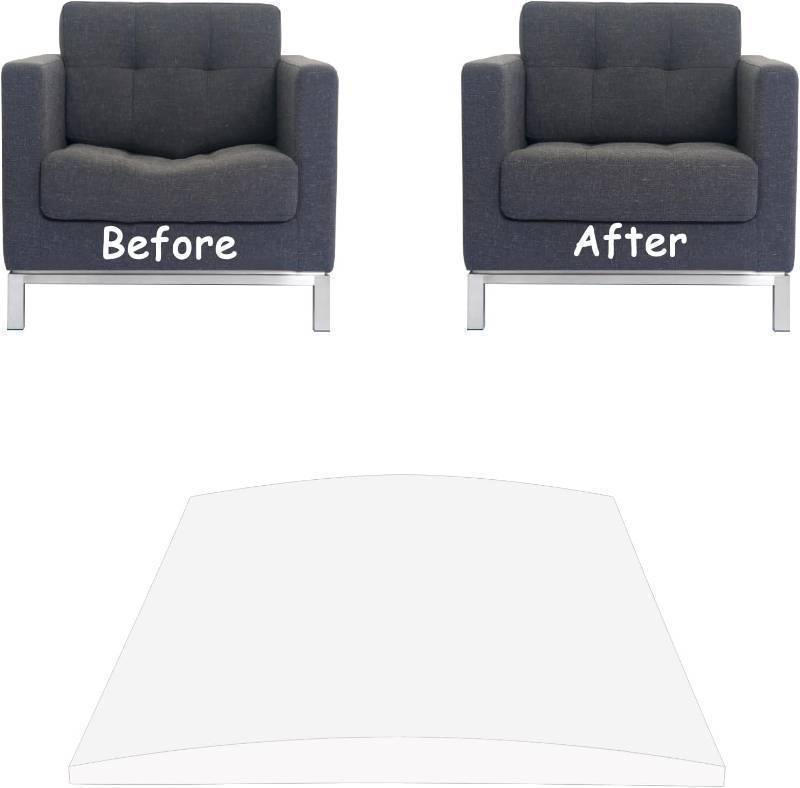 lot 65346 image: Couch Cushions Supports for Sagging Cushions, 20X 20 Sofa Furniture Seat Cushion Under Sag Repair, Curved 45 D High Density Foam Replacement for Sectional Loveseat Chair (Ivory White 1 Pcs)