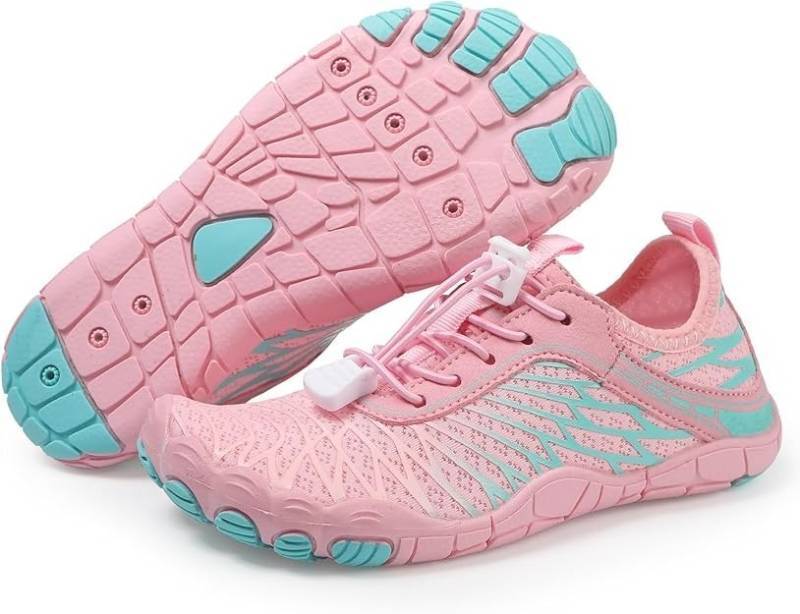 lot 2008 image: AoSiFu Kids Water Shoes - Pink Quick-Dry Aqua Socks Swim Hiking Size 6.5