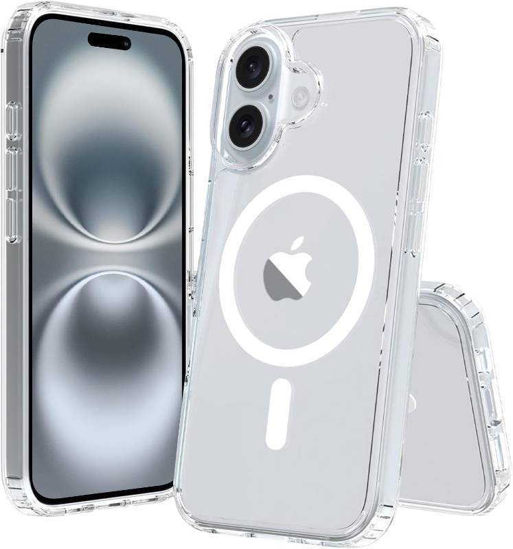 lot 65809 image: Magnetic Case for iPhone 16,Fit for MagSafe,Protective Cover, Shockproof,Pocket-Friendly,Slim for iPhone 16 Case Transparent (Transparent, iPhone 16)