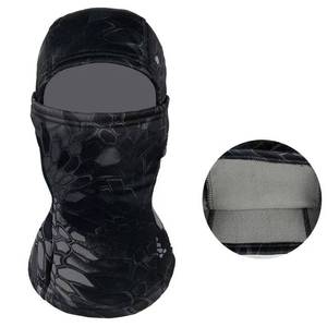 lot 43705 image: NEW Balaclava Tactical Hunting Mask Hood Warm Fleece Lined Waterproof Ski Mask BLACK PYTHON CAMO