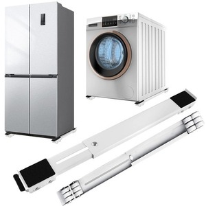 lot 43707 image: NEW Furniture Washing Machine Dolly, Extendable Appliance Rollers Refrigerator Heavy SILVER RETAIL $32.00