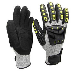 lot 46607 image: NEW Construction Industrial Cut Resistant Protective Safety Mechanic Working Impact Gloves LG RETAIL $25