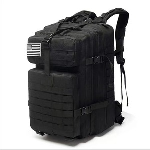 lot 46712 image: NEW Large Tactical Backpack Molle Assault Pack Waterproof Military Rucksack 45L BLACK