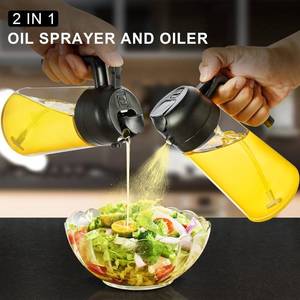 lot 46713 image: NEW Dual SprayPour Oil Bottle Precise Kitchen Cooking Oil Dispenser