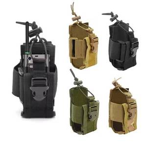 lot 47707 image: NEW Radio Holster For Waist Pack Belt Bag Pocket Molle Pouch Walkie Talkie Holder TAN