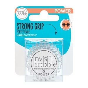 lot 65868 image: Invisibobble Power Crystal Clear 3-pc. Hair Ties