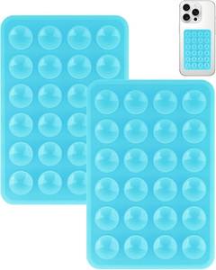 lot 65875 image: Yojaro 2 Pack Silicone Suction Phone Case Mount, Silicon Adhesive Smartphones Stand Sticky, Non Slip Suction Cup, Hands-Free Phone Accessories Holder for Selfies and Videos Sky Blue