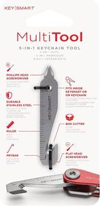 lot 65906 image: KeySmart MultiTool - Outil porte-cl s multifonction 5 en 1 avec ouvre-bo te, r gle, pied-de-biche, tournevis cruciforme et t te plate - Mini outil multifonction EDC Gear et accessoires porte-cl s