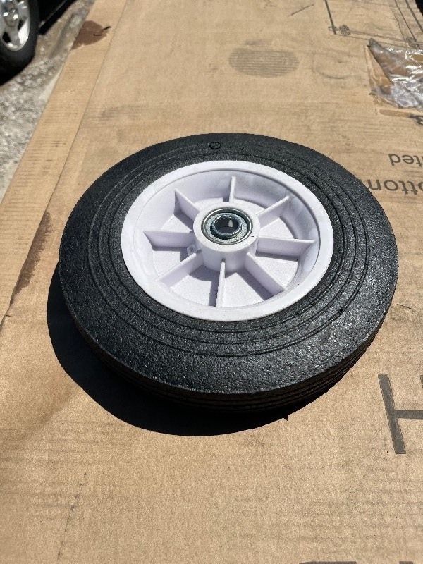 lot 343 image: 10 Rubber No Flat Wheel - Great for Carts, Or Gates