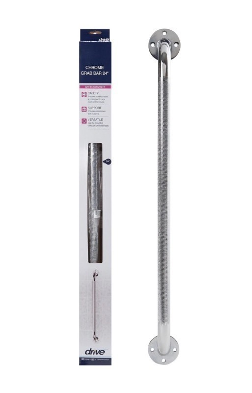 lot 129 image: Drive 12124-3 Chrome Knurled Grab Bar 24