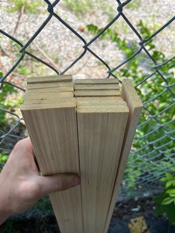 lot 186 image: Bundle of 13 Wooden Pieces - Great for Many Projects, Be Creative  54 x 2 x 6mm