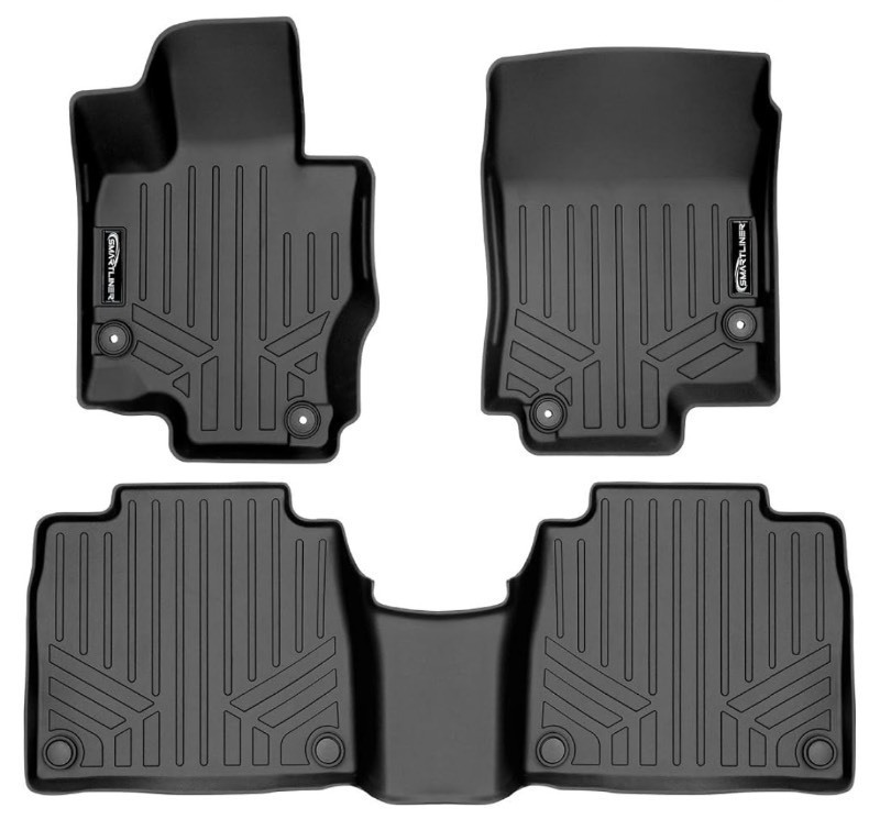 lot 4 image: Professional Quality All Weather Black Car Floor Mats Front & Back Rows