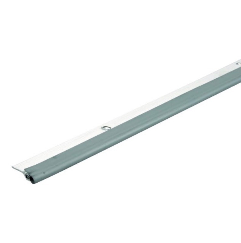 lot 216 image: Pemko 303AV3684 Premium Door Weatherstrip Mill Finish Retails $94