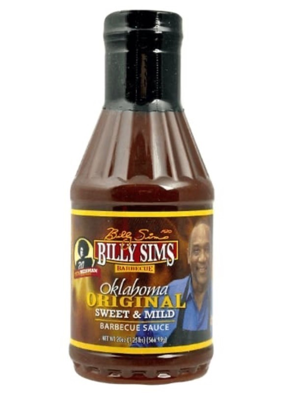 lot 353 image: BILLY SIMS Oklahoma Sweet and Mild Barbecue Sauce, 20 oz (Case of 4)