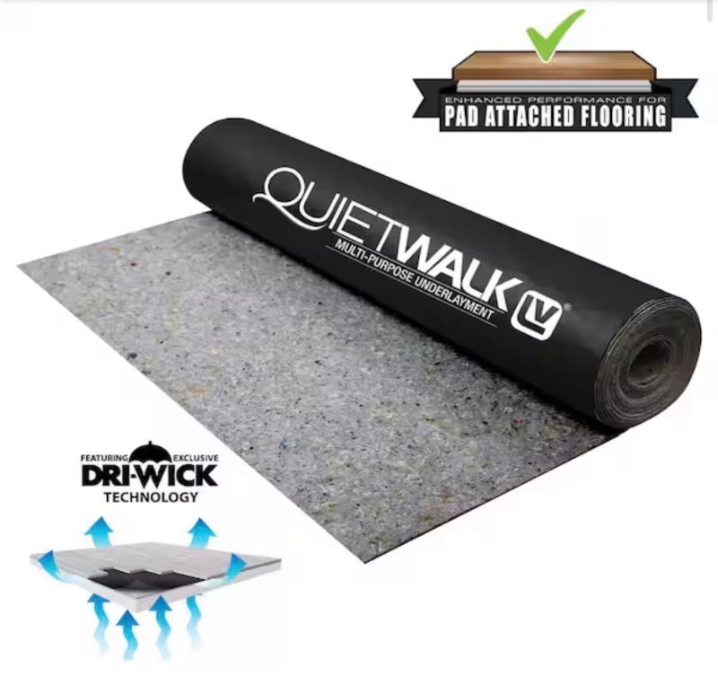 lot 72 image: 300 sq. ft. 36 in. W x 100 ft. L x 1.4 mm T Acoustical Underlayment with Vapor Barrier for All Vinyl Plank Flooring