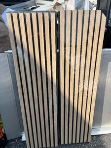 lot 170 image: 4 x 1 Oak Wooden Design Acoustic Panels