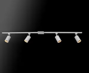 lot 15 image: Tribeca 4.67 ft. 4-Light Matte White Linear Track Lighting Kit