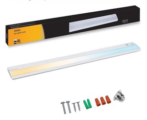 lot 14 image: Hardwired Under Cabinet Lighting, 48in 26W LED Light for KitchenCloset, 1720lm, CRI92, R990, Dimmable, 5 Color Temperature, 2700K-5000K(Warm White, Cool White, Daylight)