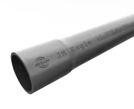 lot 451 image: JM Eagle 1-12-in x 10-ft Gray Schedule 40 Conduit Non-metallic Schedule 40 PVC Conduit