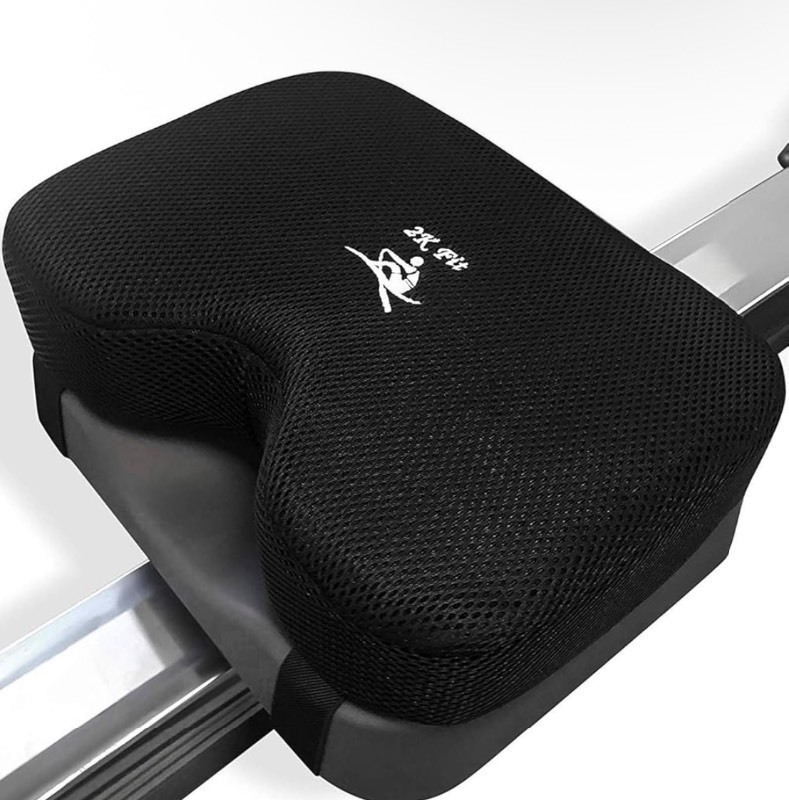 lot 284 image: Rowing Machine Seat Cushion (Model 2) for The Concept 2 Rowing Machine with Custom Memory Foam, Washable Cover, and Straps- Concept 2 Rower, Recumbent Stationary Bike, WatterRower Seat Pad
