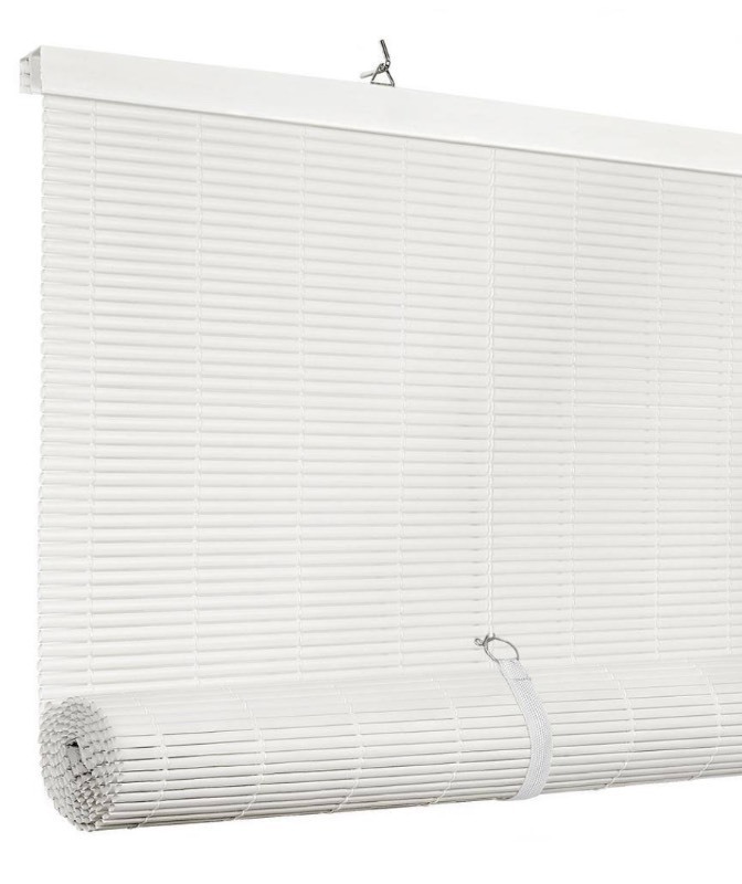lot 266 image: Quality IndoorOutdoor 14OVAL ROLL-UP BLIND WHITE 48X72