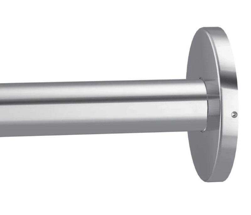 lot 213 image: Moen Stainless Steel Straight Shower Rod 60 (SF2143)