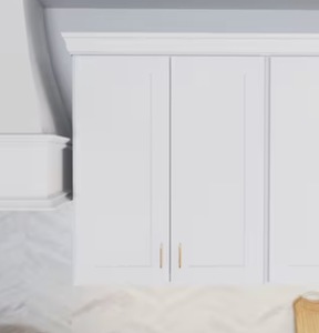 Essential White Shaker Styled 36-in W x 30-in H x 12-in D Shaker White Painted Wall Ready to Assemble (W3630) *Retails $344*
