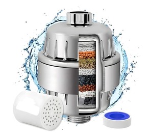 Shower Filter 25 Stages High Output Shower Filter for Hard Water Universal Water Shower Filter Head with 2 Replaceable Shower Filter Cartridges,Reduces Dry Skin