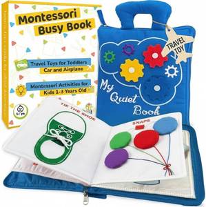 lot 8765 image: Toddler Travel Toys for Airplane & Car Rides, Busy Book for 1-3, Activities