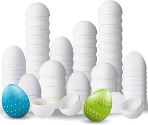 lot 8770 image: WGXX Easter Paper Mache Eggs Paintable DIY Blank Craft Eggs 50100 Pcs