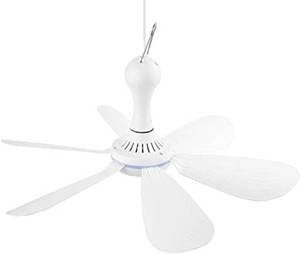 lot 8783 image: VizGiz USB Ceiling Fan DC 5V Air Circulator, 6 Detachable Blades, Portable