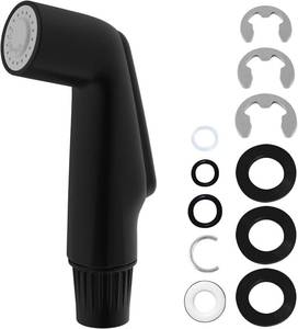 lot 8814 image: Universal Side Sprayer Head Replacement, Matte Black, NSF 372 Certified