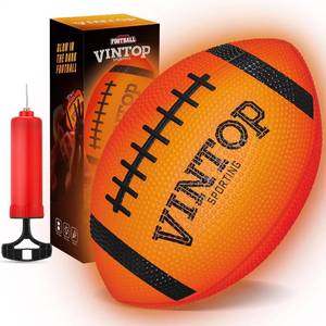 lot 8819 image: VINTOP Light Up Football - LED Glow NO 6 for Kids & Adults, Air Pump