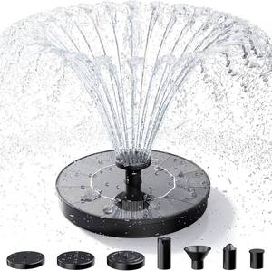 lot 8821 image: AISITIN Solar Fountain 6 Nozzles - Floating Solar Pump for Bird Bath