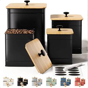 lot 8824 image: Kitchen Canisters Set of 4 with Chalkboard Labels & Marker Airtight Lids
