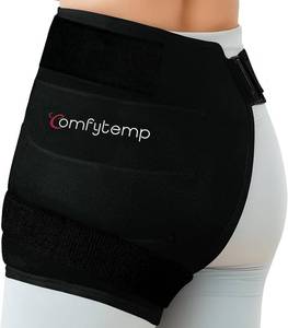 lot 8825 image: Comfytemp Hip Ice Pack Wrap for Sciatica Pain Relief, Black SM