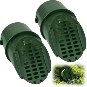 lot 8851 image: 2 Pack 4-Inch Slope Drain Grate Cover for 4-Inch Pipe, Green