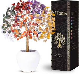 lot 8875 image: Yatskia Seven Chakra Tree - Chakra Stones, Crystal Tree of Life