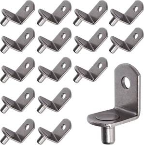 lot 8878 image: SDTWZW 5mm Shelf Pegs L-Shaped Cabinet Pins Clips, 16 PCS, Gun Metal
