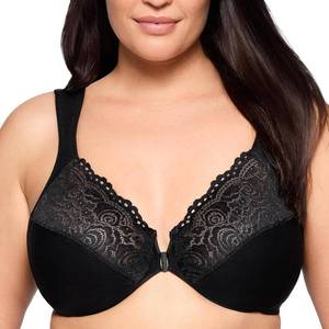lot 8890 image: Glamorise Full Figure Plus Size Wonderwire Front-Closure Bra Underwire #1245