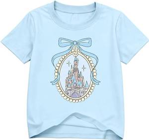 lot 8892 image: Magical Shirts for Girls Princess Kingdom T-Shirts for Kids  Castle Print XL A